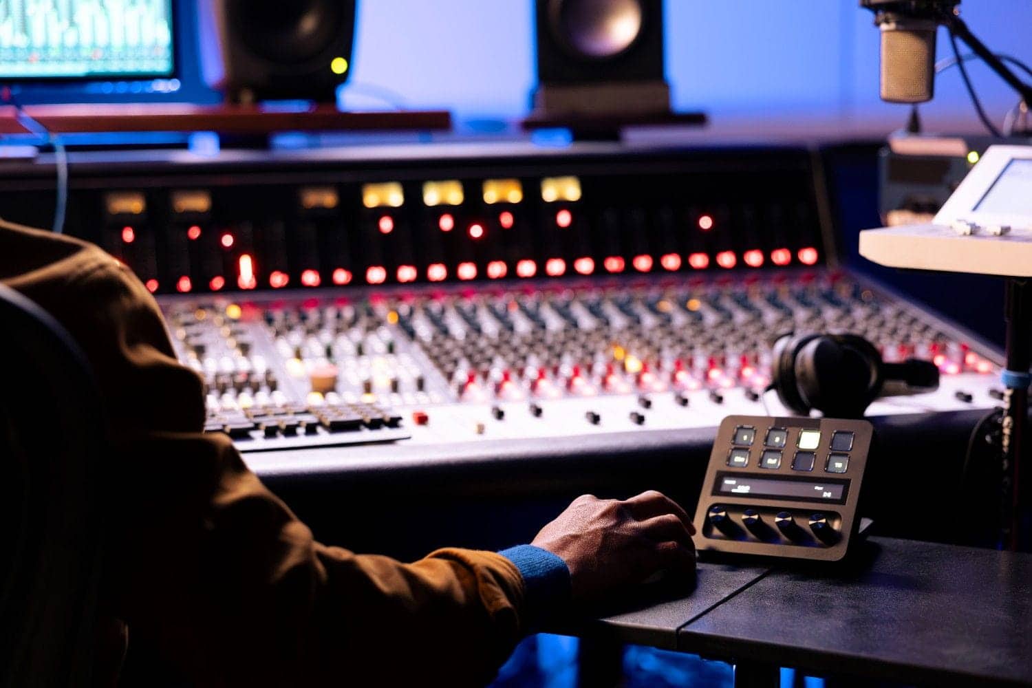sound-engineer-mixing-audio-studio-panel (1) Learn how to Advertise on Sirius XM | sound engineer mixing audio studio panel 1 | How to Advertise on SiriusXM